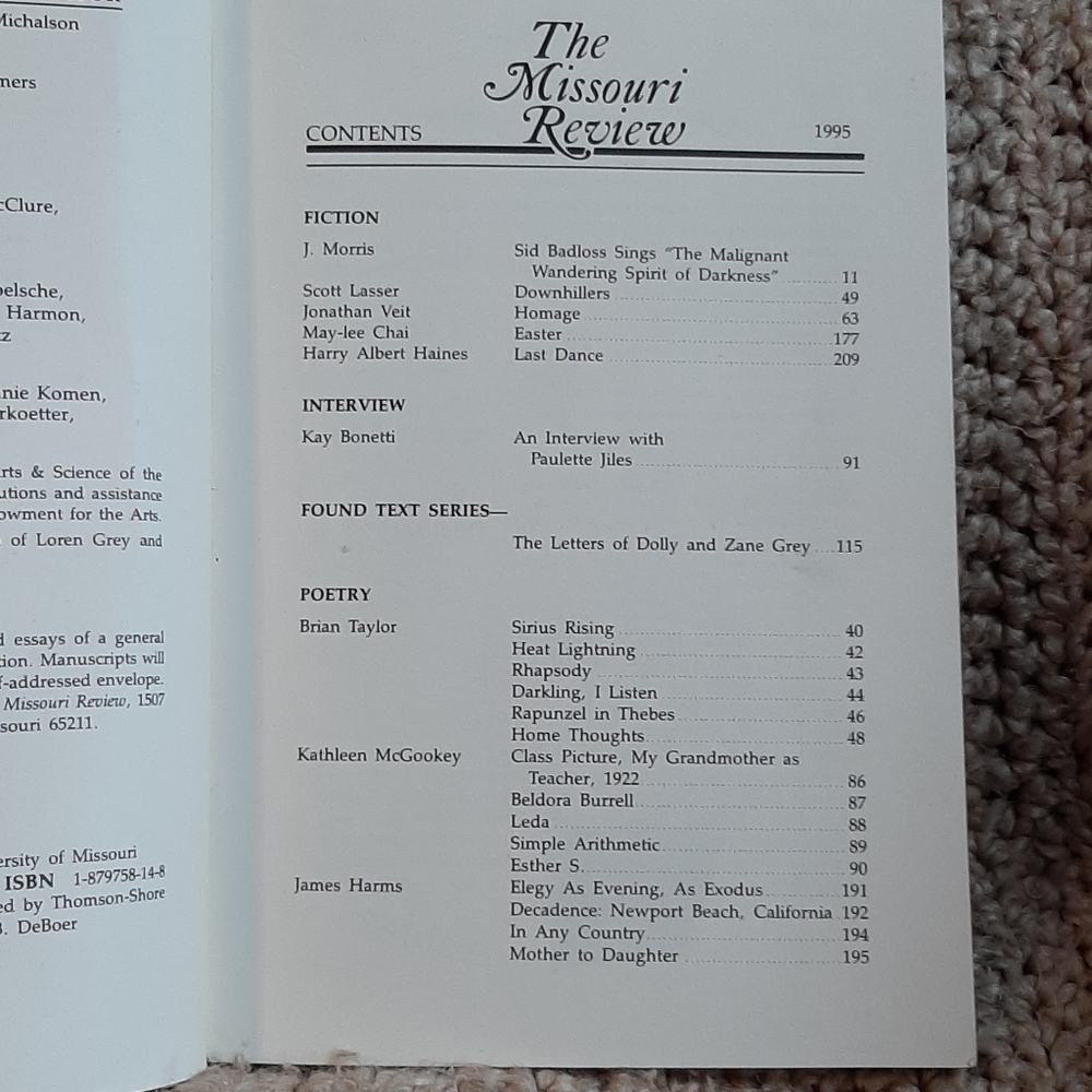 SOLD The Missouri Review Vol 18, No.2 - Picture 4 of 5